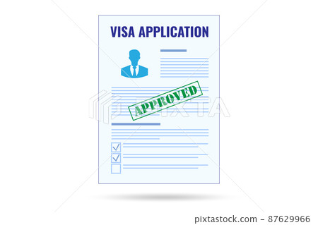 Visa application concept for travel Visa application concept for travel 87629966