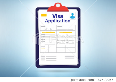 Visa application concept for travel Visa application concept for travel 87629967