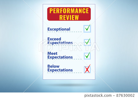 Employee annual performance review concept 87630002