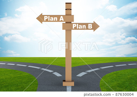 Concept Of Choosing Between Plan A Or Plan B - Stock Illustration ...