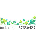 Four-leaf clover craft style illustration frame frame 87630425