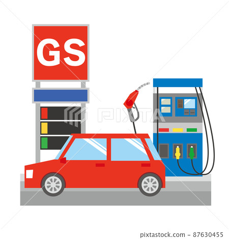 Gas station and car Gas station and car 87630455