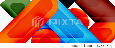 Square and circle minimal abstract background. Vector illustration for wallpaper banner background Square and circle minimal abstract background. Vector illustration for wallpaper banner background 87630680