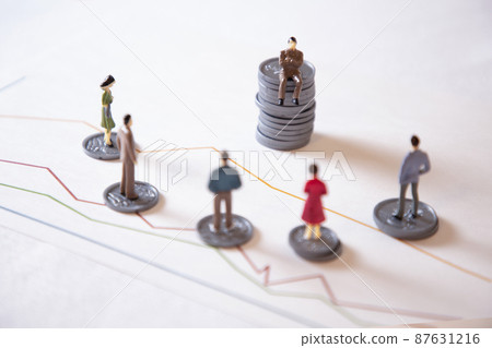 Image of wage disparity by position and gender Image of wage disparity by position and gender 87631216