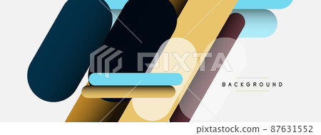 Abstract background. Round shapes, lines compositions on grey backdrop. Vector illustration for wallpaper banner background or landing page Abstract background. Round shapes, lines compositions on grey backdrop. Vector illustration for wallpaper banner background or landing page 87631552