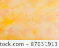 水彩紋理橙色 87631913