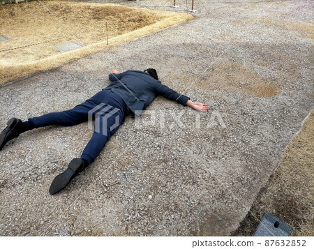 A man who collapses on the street 87632852