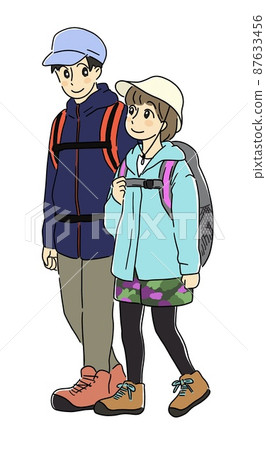 Men and women who do hiking Men and women who do hiking 87633456