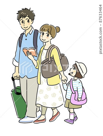 Family sightseeing during a trip that seems to be fun 87633464