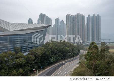 the cityscape of Wan Po Road at TKO, hong kong 6 March 2022 the cityscape of Wan Po Road at TKO, hong kong 6 March 2022 87633830