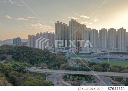 Hong Kong cityscape and city scene of Tseung Kwan O Junk Bay 8 March 2022 87633851