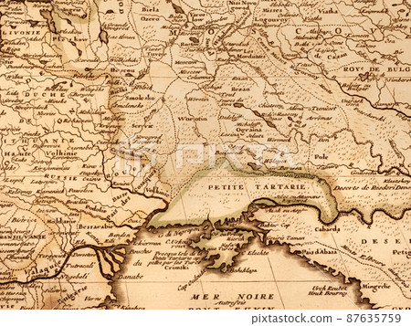 Old map: Area around the Black Sea and Ukraine 87635759