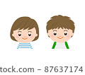 Smiley boys and girls upper body 87637174