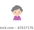 Smiling senior woman upper body 87637176