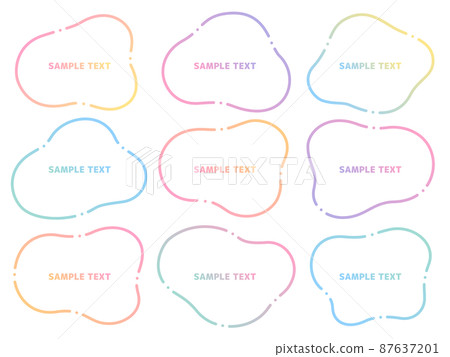 Colorful gradient line frameset Colorful gradient line frameset 87637201