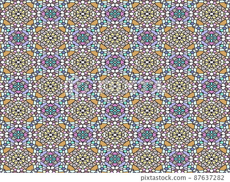 Continuous geometric pattern Continuous geometric pattern 87637282