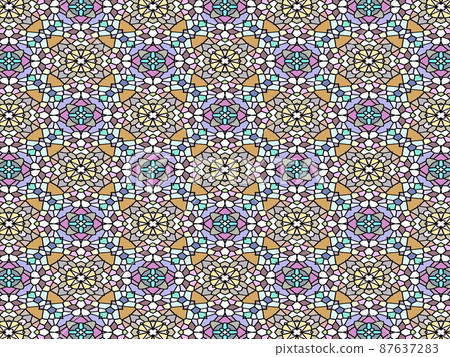 Continuous geometric pattern Continuous geometric pattern 87637283