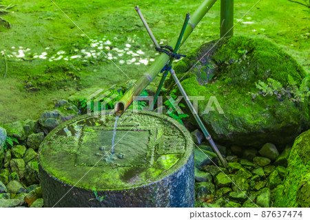 [Historical scenery of Kyoto] Tsukubai of Ryoanji Temple 87637474