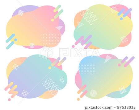 Colorful gradient frameset Colorful gradient frameset 87638032