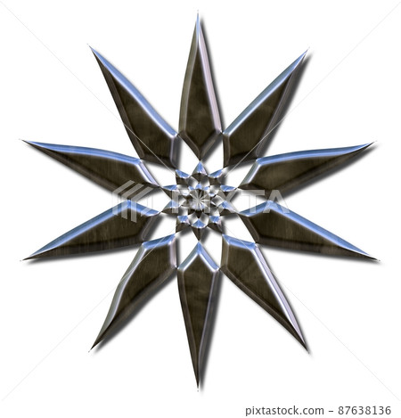 3D rendering of delicate metallic symbol 3D rendering of delicate metallic symbol 87638136