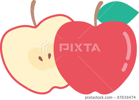 Cross section of apples and apples - Stock Illustration [87638474] - PIXTA