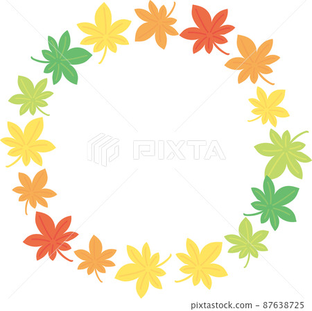 秋葉_漸變花圈 87638725