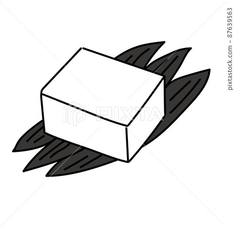 食品食品插圖黑白灰豆腐 食品食品插圖黑白灰豆腐 87639563