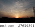 The moment the sun sets at sunset 87639891