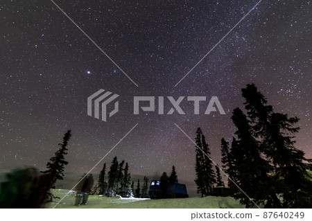 Alaska Fairbanks Starry Sky Alaska Fairbanks Starry Sky 87640249