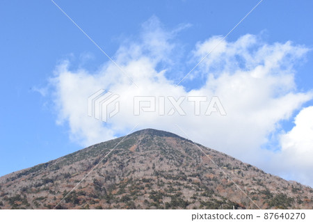 The top of the mountain and the blue sky The top of the mountain and the blue sky 87640270