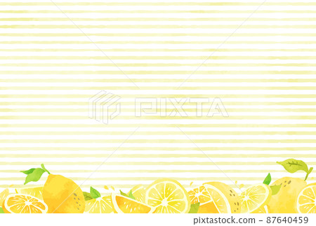 柔和的水彩檸檬背景圖 87640459