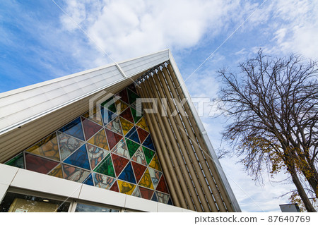 New Zealand Christchurch Transitional Cathedral, Stained Glass of Commonly known as Paper Church New Zealand Christchurch Transitional Cathedral, Stained Glass of Commonly known as Paper Church 87640769