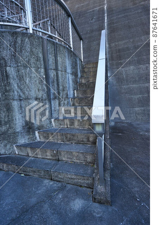 Footing stairs at Miyagase Dam, Kanagawa Prefecture 87641671