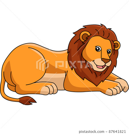 Lion Cartoon Colored Clipart Illustration 87641821