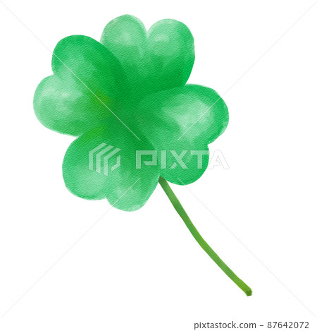 Illustration material watercolor four-leaf clover Illustration material watercolor four-leaf clover 87642072