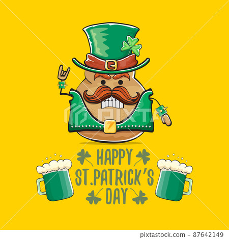 Happy saint patricks day greeting card with... - Stock Illustration ...