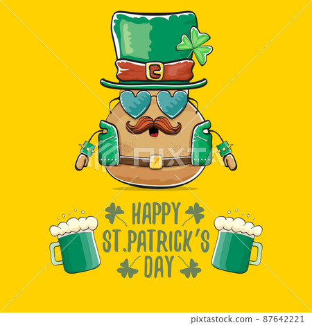 Happy saint patricks day greeting card with... - Stock Illustration ...
