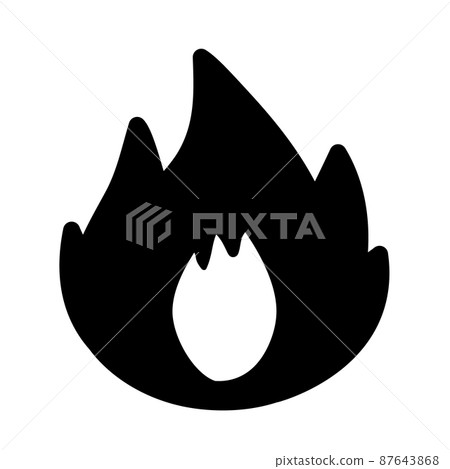 Simple icon illustration of burning flame Simple icon illustration of burning flame 87643868