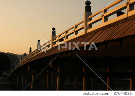 Karahashi in Seta at dusk 87644026