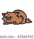 Illustration of a sitting cat. 87644792