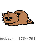 Illustration of a sitting cat. 87644794