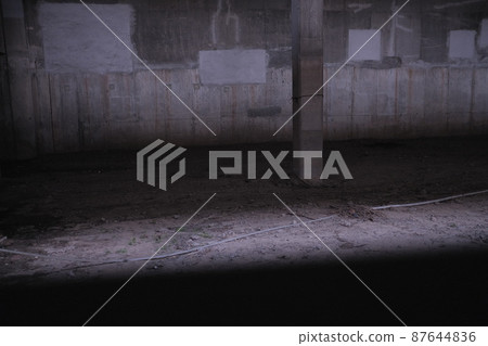 Concrete stone pillars under the bridge by the river Concrete stone pillars under the bridge by the river 87644836
