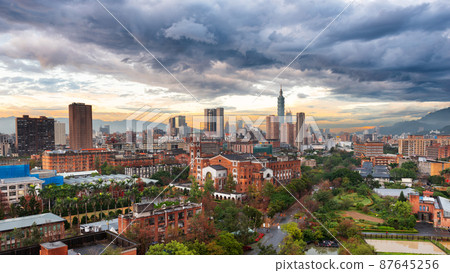 Taipei, Taiwan skyline over National Taiwan University 87645256
