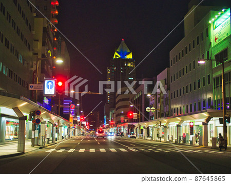 Niigata City NEXT21 Light Up Ukraine Flag Niigata City NEXT21 Light Up Ukraine Flag 87645865