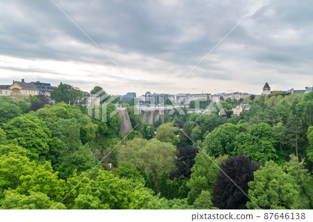 Panoramic view with Passerelle, also known as the viaduct or old bridge. Panoramic view with Passerelle, also known as the viaduct or old bridge. 87646138