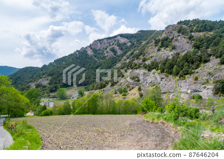 Landscape view of mountains in Andorra. Landscape view of mountains in Andorra. 87646204