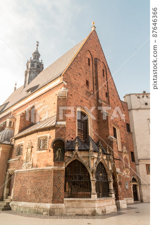 Exterior of St. Barbara church at sunrise in Krakow, Poland. Exterior of St. Barbara church at sunrise in Krakow, Poland. 87646366
