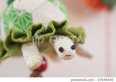March scenery of Japan, hanging chicks to decorate at the Hinamatsuri, turtle up March scenery of Japan, hanging chicks to decorate at the Hinamatsuri, turtle up 87646446