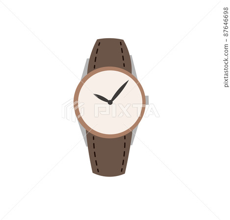 Illustration of brown wristwatch 87646698
