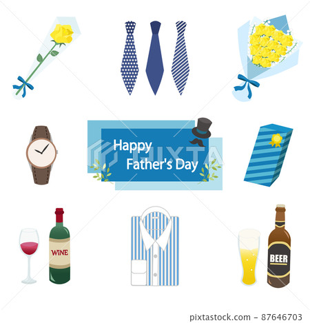 Father's day illustration set 87646703